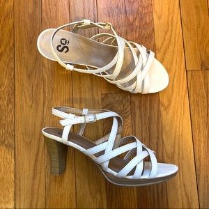 White Strappy Heeled Sandals